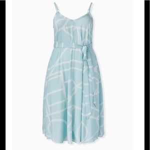 Torrid self-tie trapeze dress